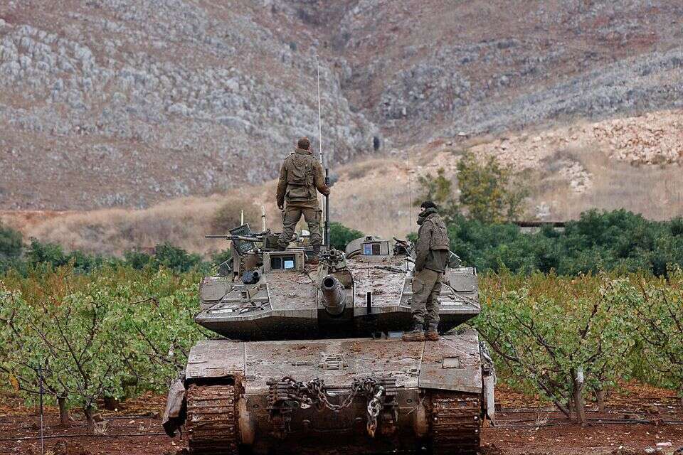 כוחות צה"ל סמוך לגבול עם לבנון , אי.אף.פי