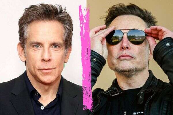 אילון מאסק נגד בן סטילר , Emma McIntyre / GETTY IMAGES NORTH AMERICA / Getty Images via AFP; Brandon Bell/Pool via REUTERS