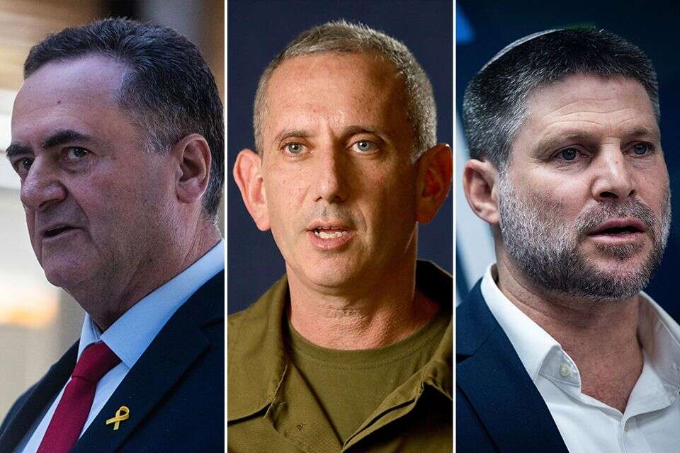 סמוטריץ', הגרי וכ"ץ , דוברות שר הביטחון/יונתן זינדל/גדעון מרקוביץ