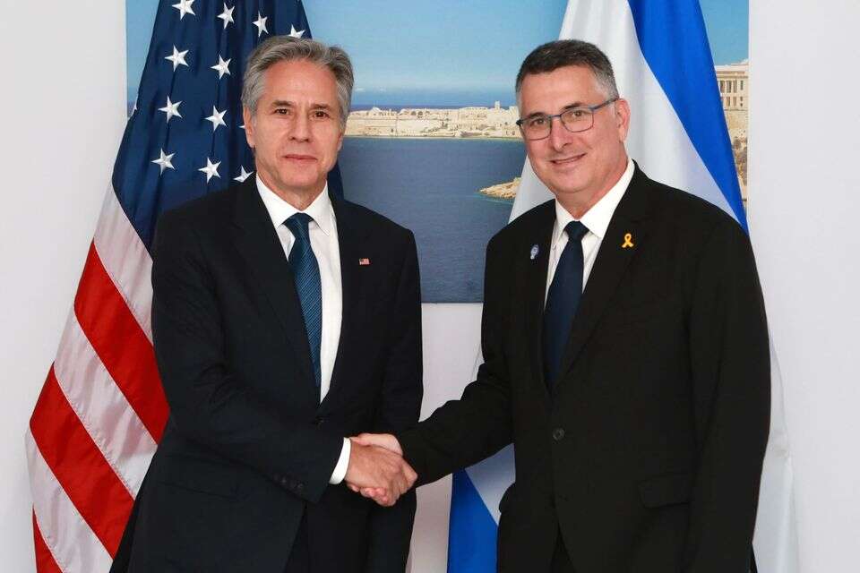 שר החוץ סער ומזכיר המדינה בלינקן , שלו מן