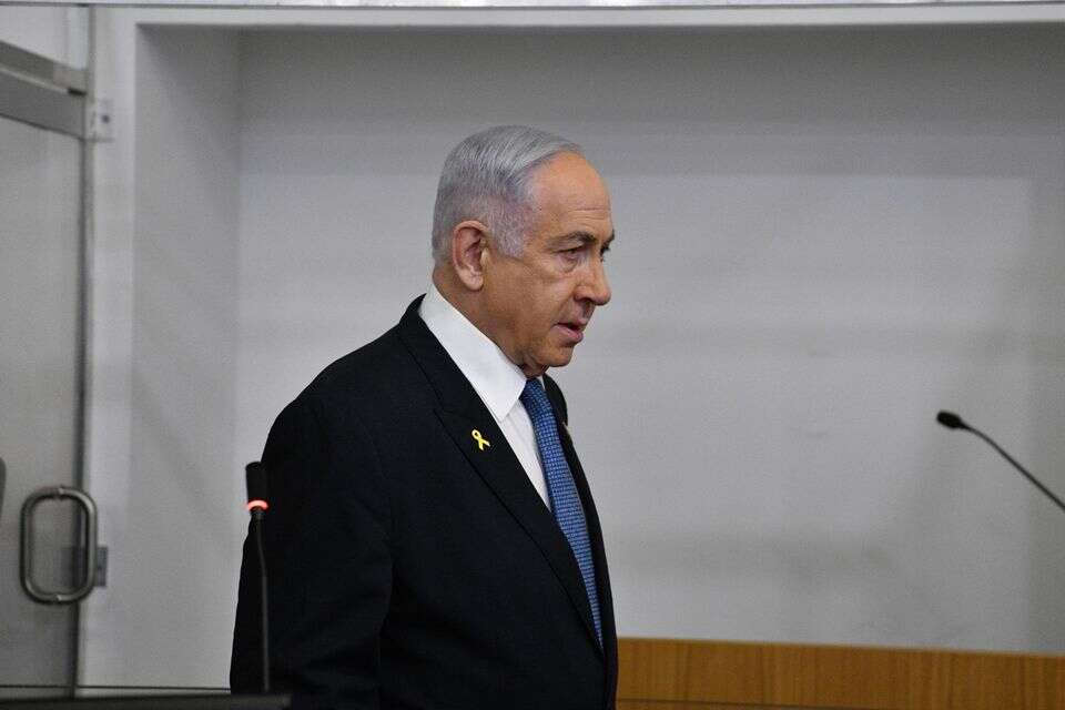 נתניהו בבית המשפט (ארכיון) , ראובן קסטרו