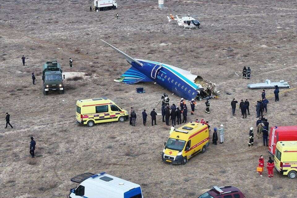 התרסקות מטוס בעיר אקטאו בקזחסטן , ללא