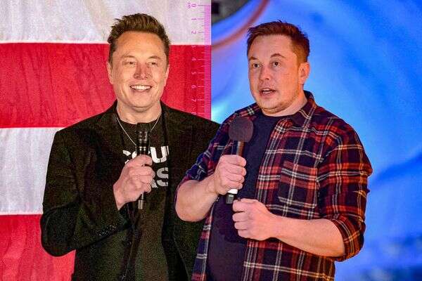 אילון מאסק שמנמן ב-2018, ורזה באופן חשוד ב-2024 , רויטרס, איי.אף.פי