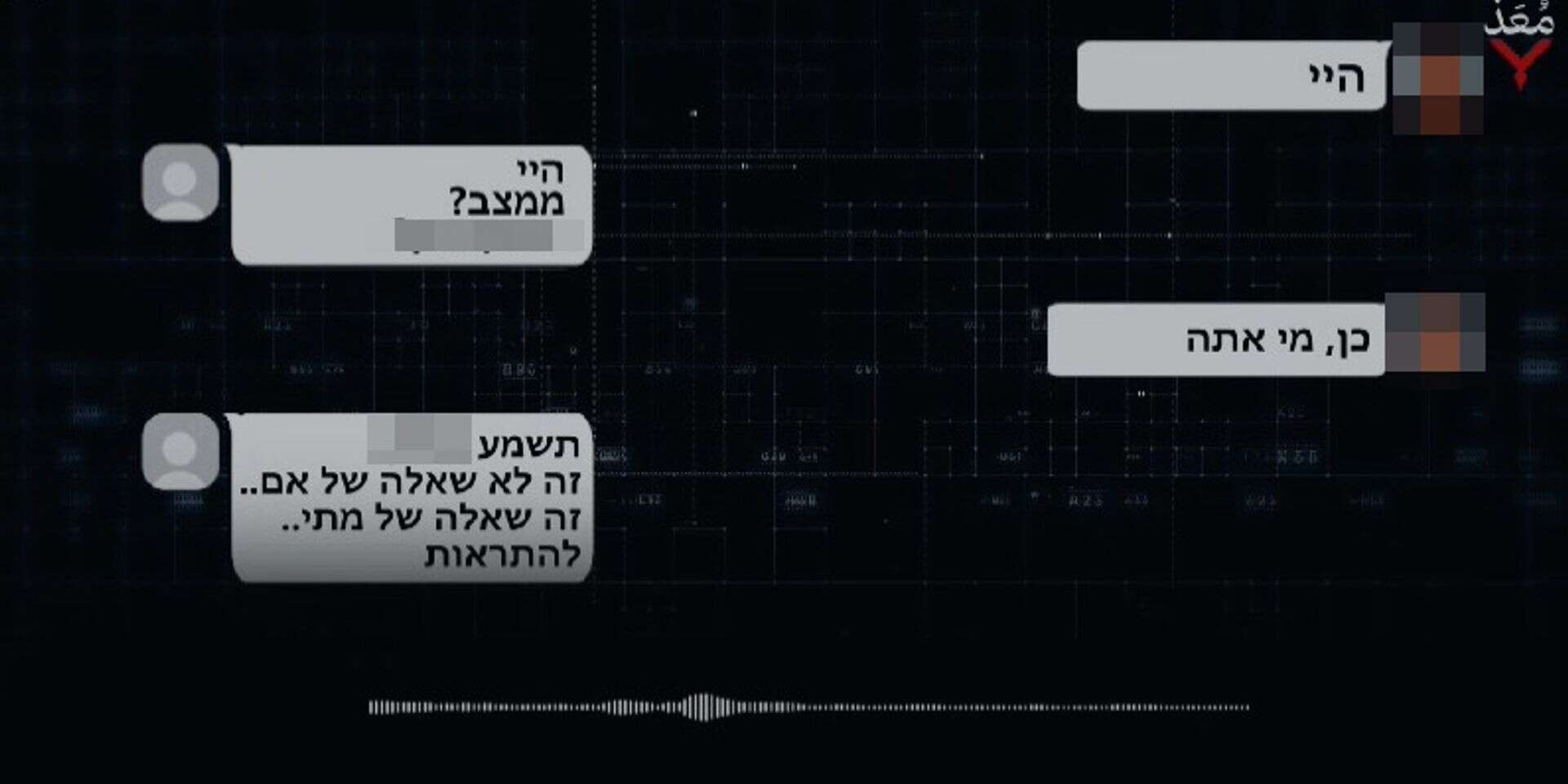 "זה לא שאלה של אם, זה שאלה של מתי". ההתכתבות לכאורה שפורסמה בסרטון , ללא