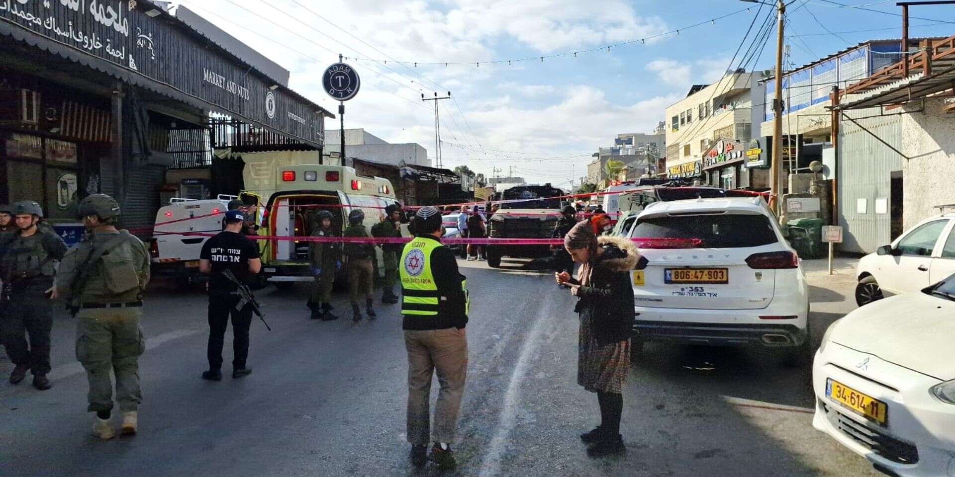 זירת הפיגוע סמוך לקדומים , נדב גולדשטיין/TPS