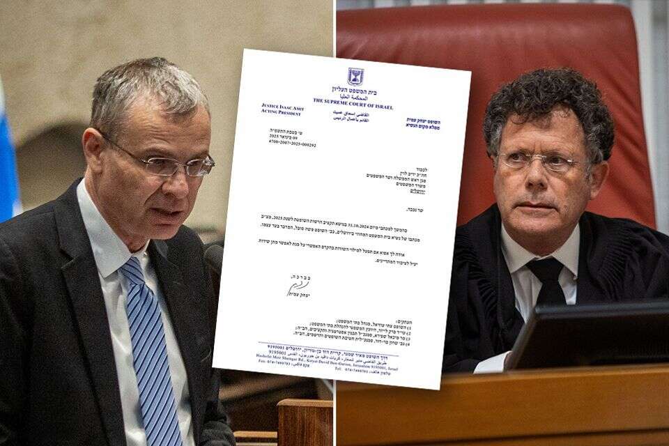 ממלא מקום נשיא העליון עמית ושר המשפטים לוין , אורן בן חקון