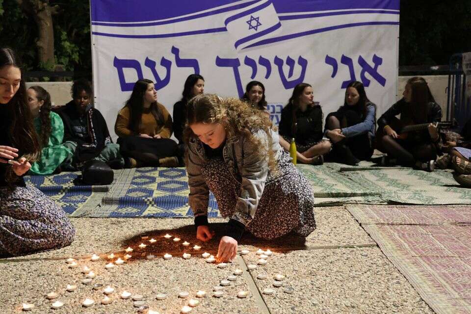 מתוך עצרת בסימן אחדות עם ישראל בככר החטופים לפני כשבועיים , קוקו