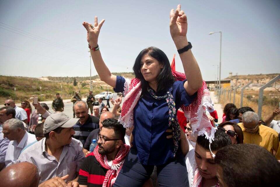 ח'אלדה ג'ראר לאחר שחרורה מהכלא בפעם הקודמת , אי.פי