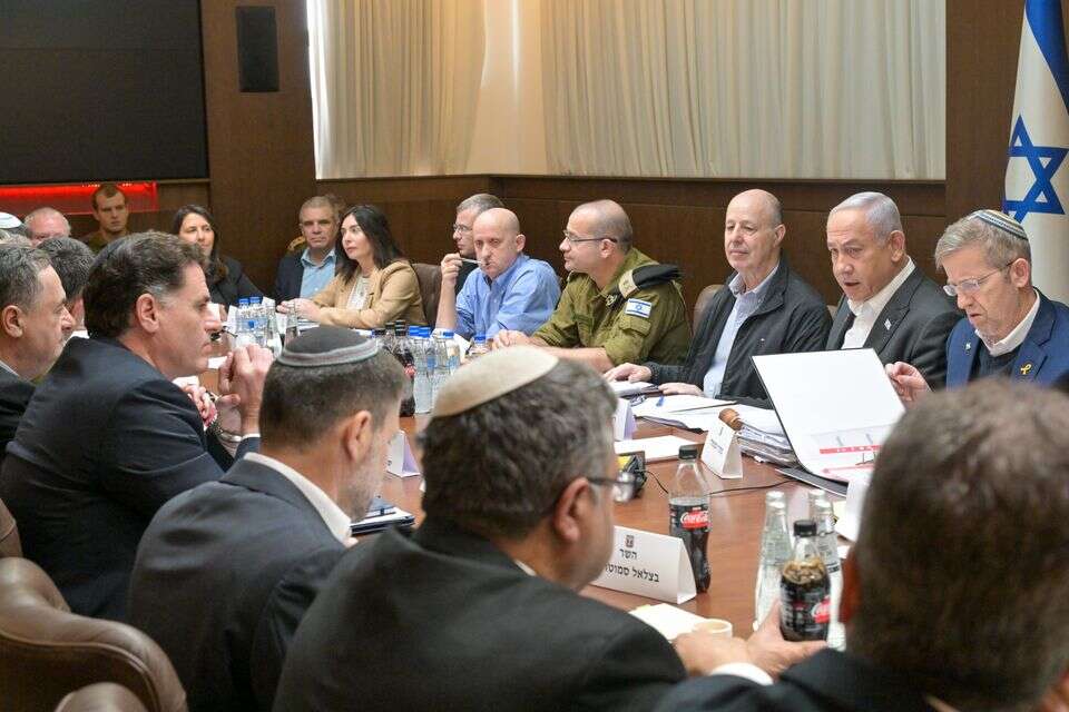 ראש הממשלה בנימין נתניהו בקבינט המדיני-ביטחוני, בלשכת רה"מ בירושלים (ארכיון) , קובי גדעון/ לע"מ