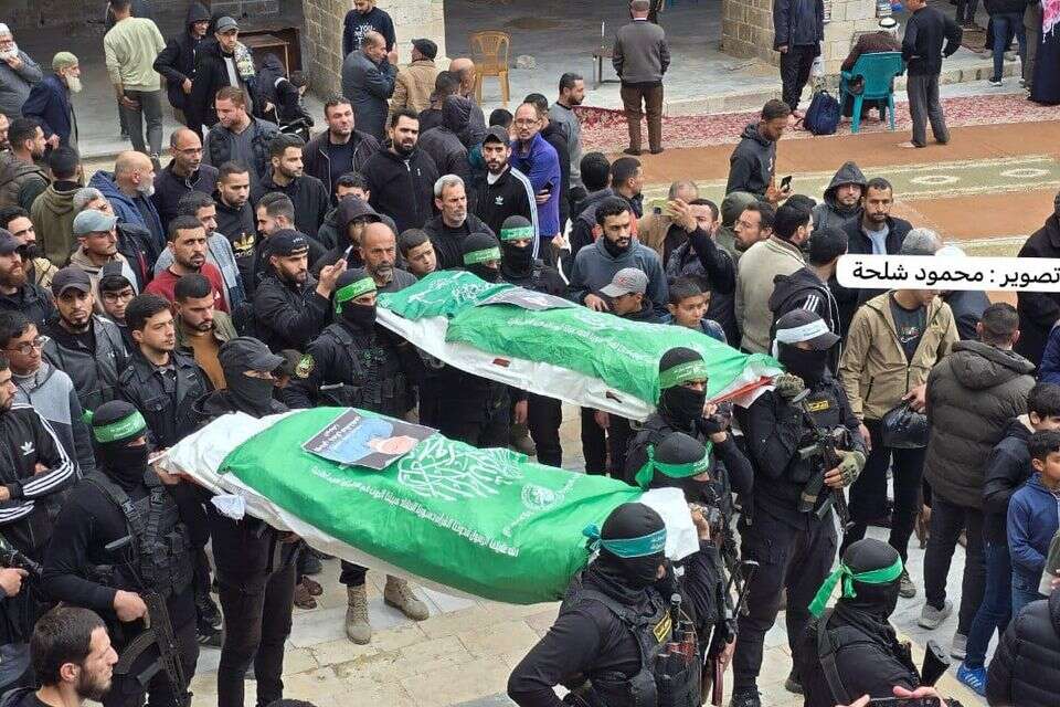 מחבלי חמאס בהלוויית רוחי מושתהא וסאמי עודה בעזה , רשתות חברתיות