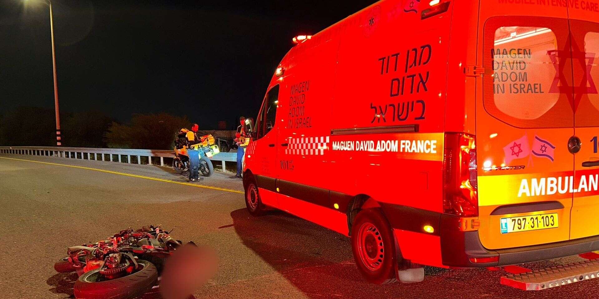 זירת התאונה סמוך לכפר הרא"ה , תיעוד מבצעי מד"א