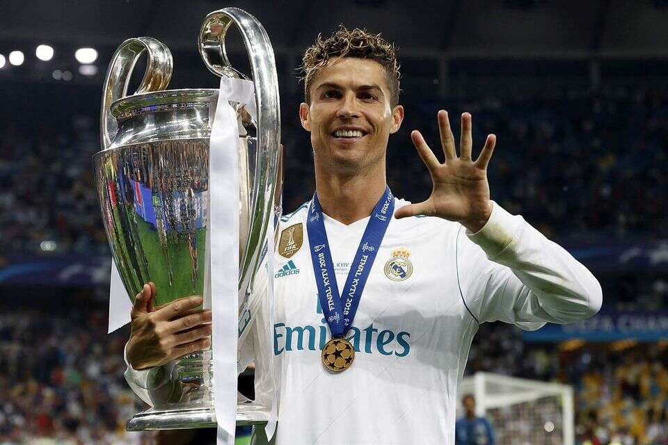 כריסטיאנו רונאלדו עם גביע ליגת האלופות , Getty Images