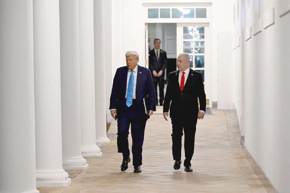 טראמפ ונתניהו בבית הלבן , אבי אוחיון/לע"מ