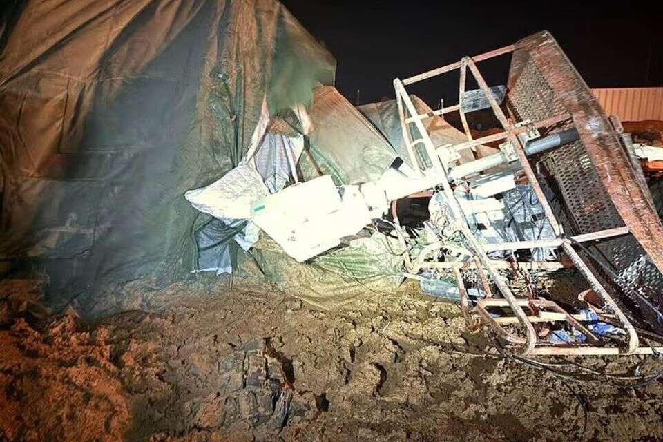 תיעוד: המנוף שקרס וגרם למותם של החיילים בעזה , ללא