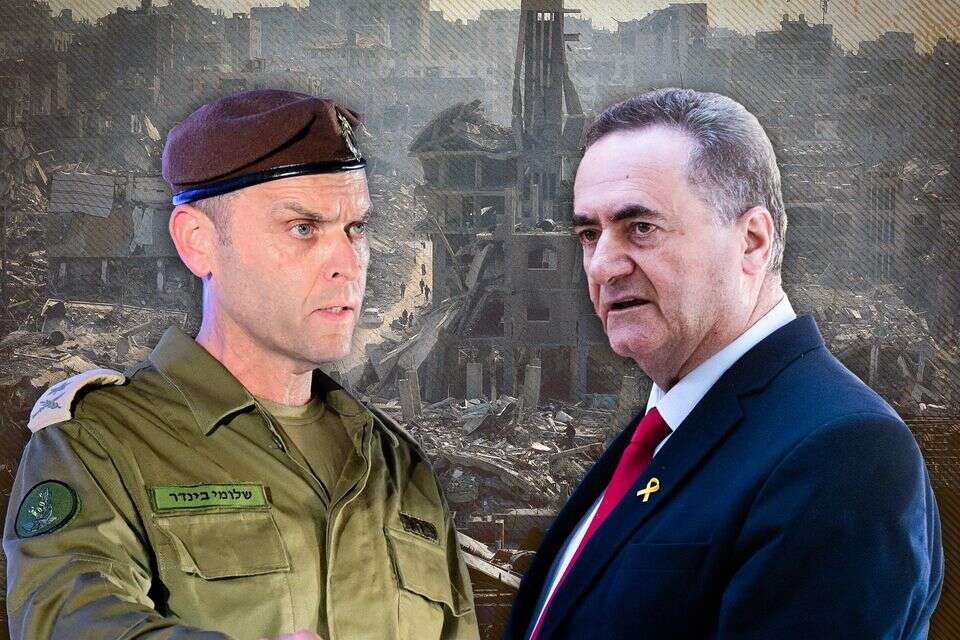 שר הביטחון כ"ץ וראש אמ"ן שלומי בינדר על רקע עזה , אורן בן חקון, יוסי זליגר, רויטרס