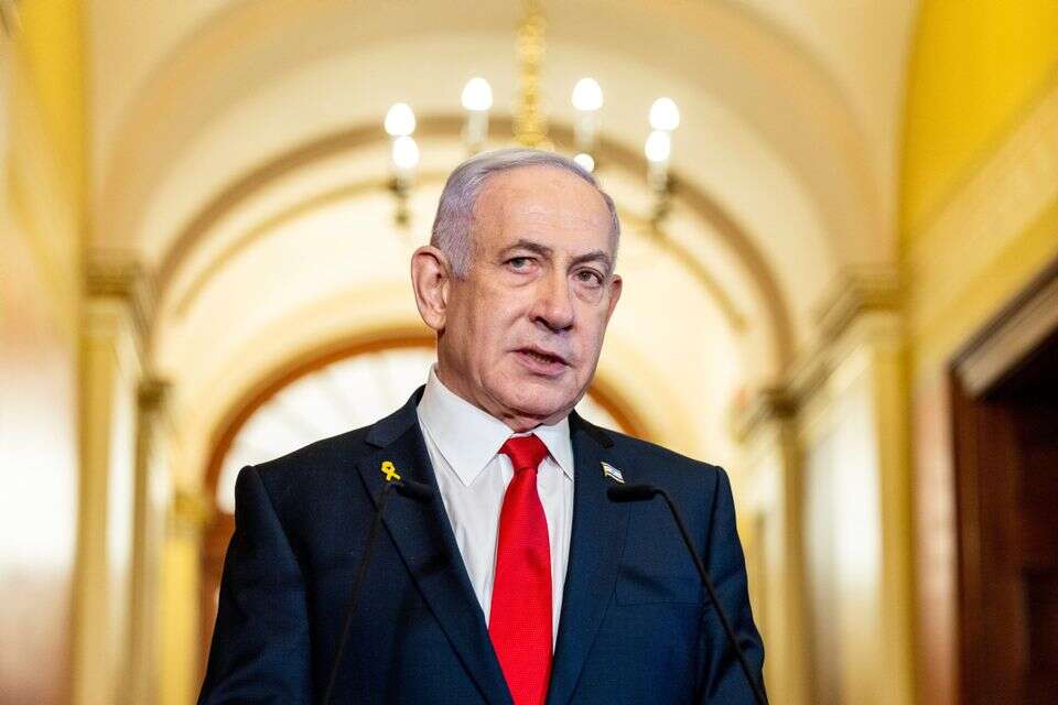 נתניהו בביקורו בבית הלבן  , אי.פי.אי