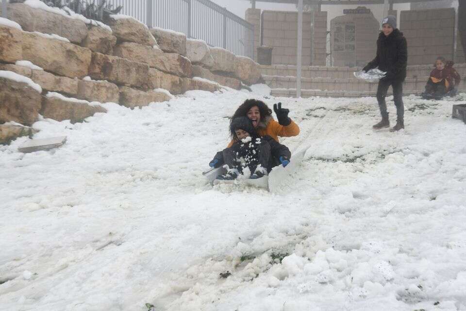 שלג בראש צורים, גוש עציון, בחורף 21' , יוסי זליגר
