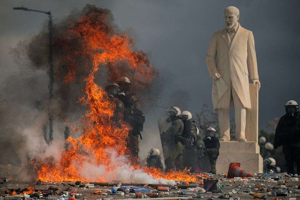הפגנות ביוון (ארכיון) , AFP
