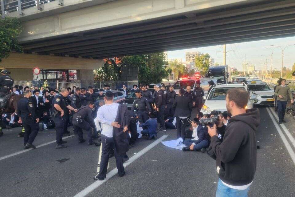ההפגנה בכביש 4
, שמעון ברוך/TPS