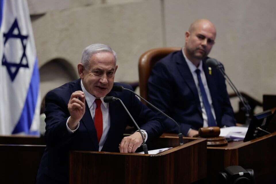 נתניהו במהלך הדיון בכנסת , אורן בן חקון