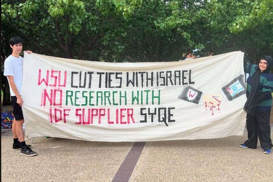 ארגוני סטודנטים פרו-פלסטינים יפגינו ביום שני הקרוב נגד שיתוף פעולה בין חברת הסטרטאפ הישראלית SYQE לבין אוניברסיטת WSU בסידני , ללא קרדיט