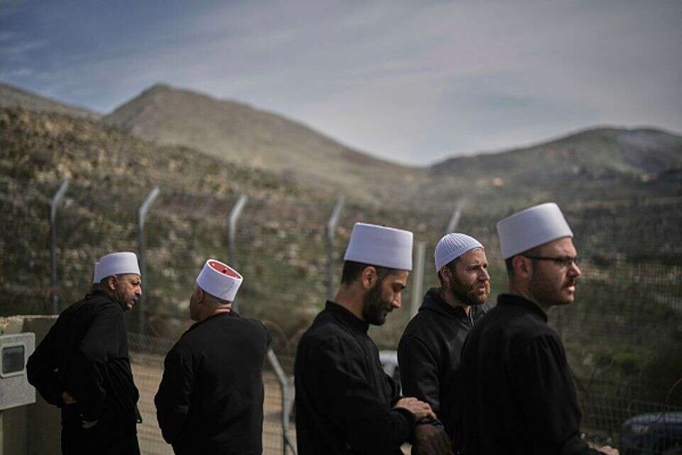 השייחים הדרוזים מסוריה בביקור היסטורי בישראל , AP