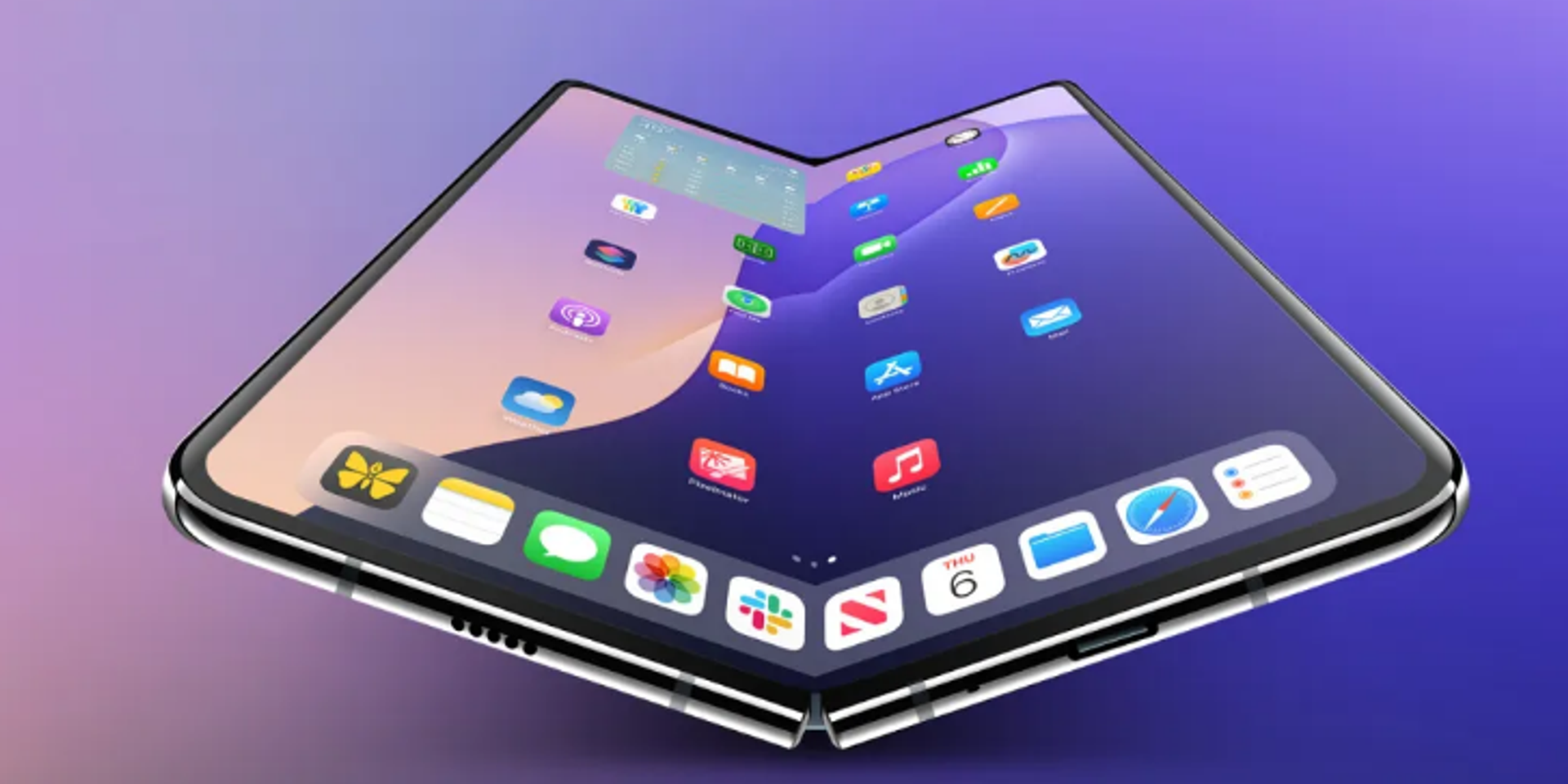 הדמיה של האייפון המתקפל , MacRumors