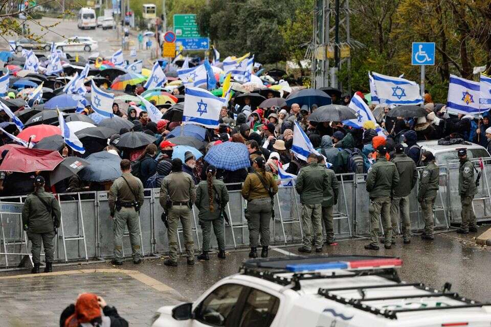 מחאה ברחוב עזה מול מעון ראש הממשלה (ארכיון) , אורן בן חקון