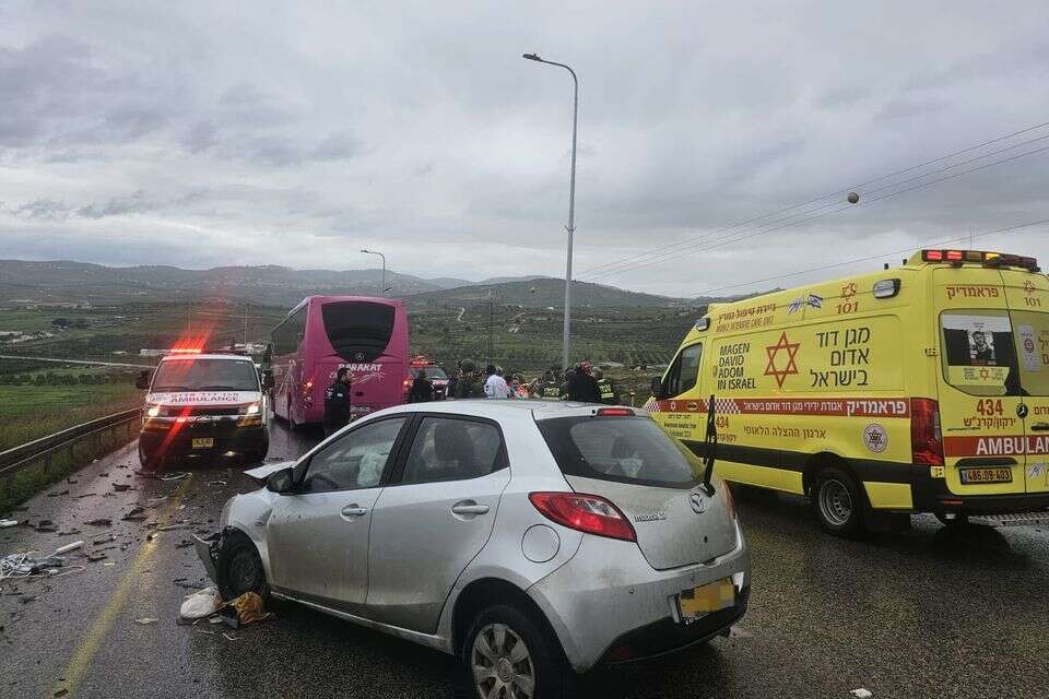 תאונת הדרכים בכביש 60 סמוך לקדומים , מד"א