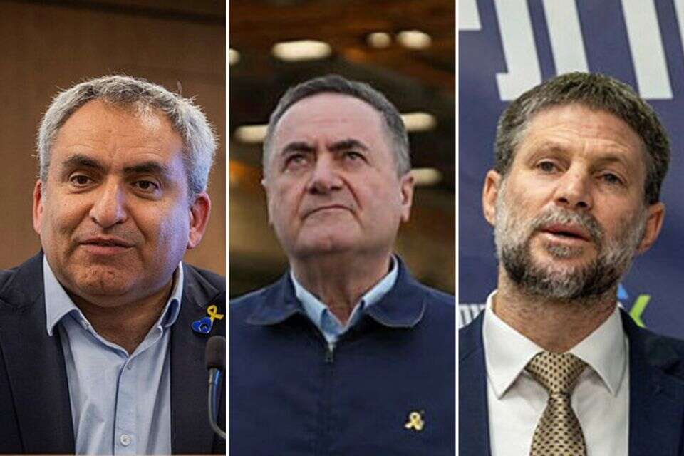 השרים סמוטריץ', כ"ץ ואלקין , אורן בן חקון, אריאל חרמוני משרד הביטחון