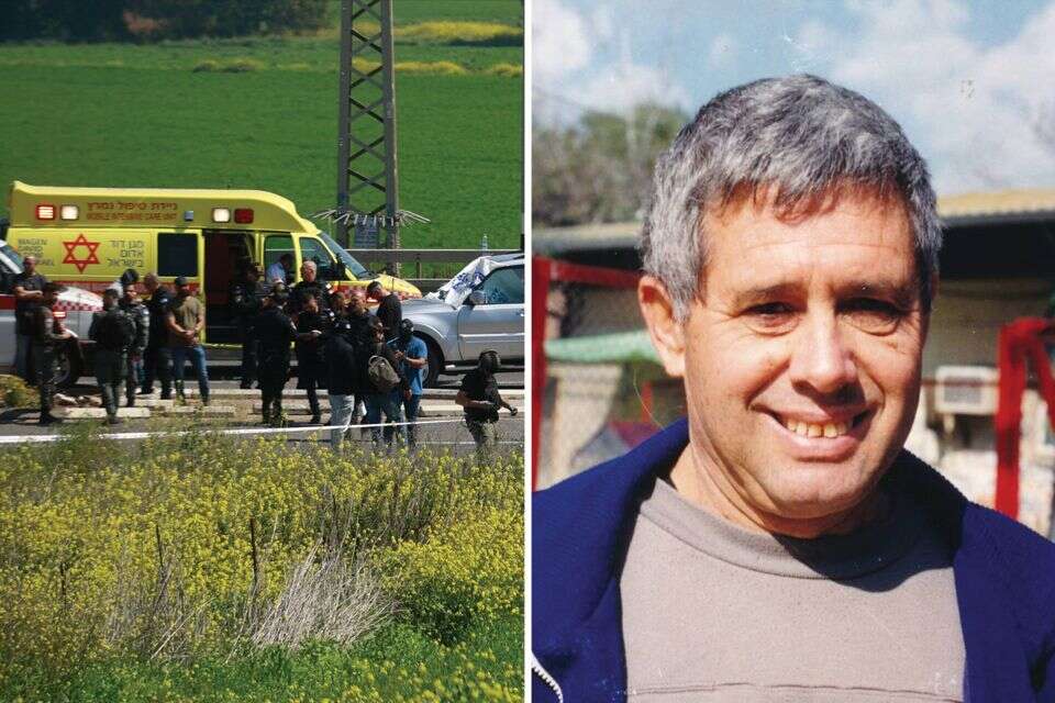 הנרצח משה הורן וזירת הפיגוע , .