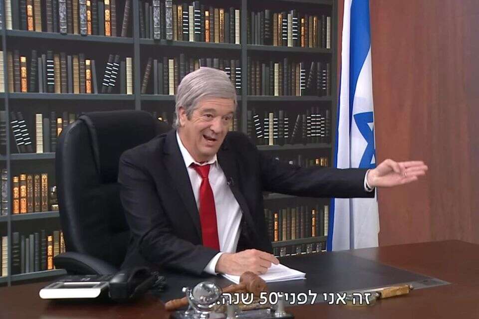 אבי קשוניר בדמות נתניהו , צילום מסך