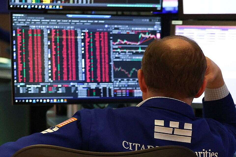 סוחרים בבורסה בניו יורק , AFP
