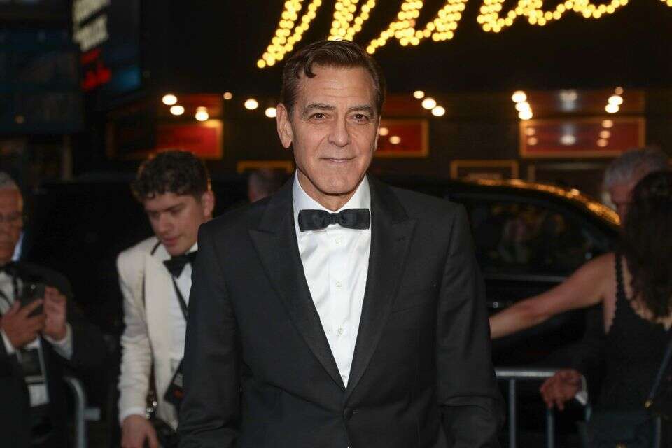 ג'ורג' קלוני בבכורת "לילה טוב, ובהצלחה" בברודוויי, 3 באפריל, 2025 , Andy Kropa/Invision/AP