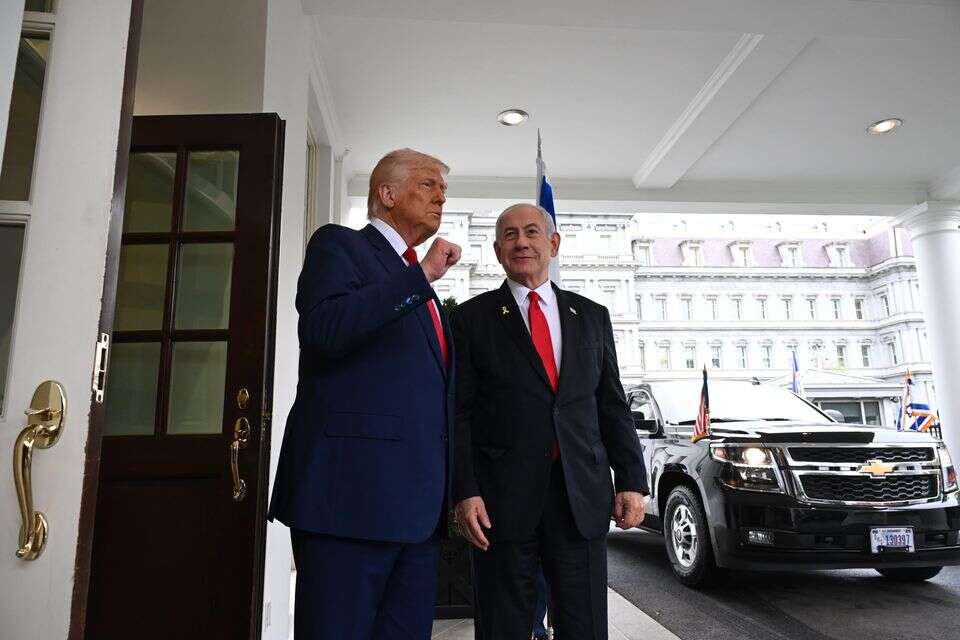 נתניהו עם טראמפ , אבי אוחיון/ לע״מ
