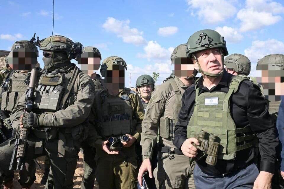 ראש הממשלה נתניהו בצפון רצועת עזה , חיים צח/ לע״מ