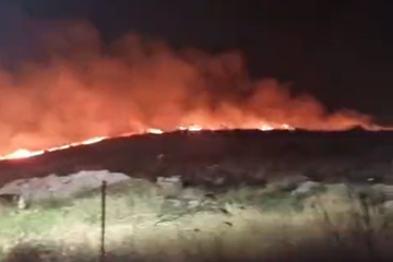 שריפה סמוך לאזור התעשייה שוהם , כב"ה מרכז