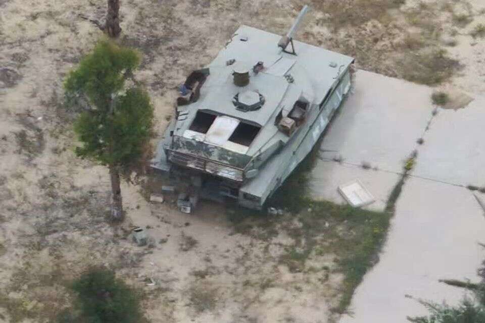 טנק הדמה של צה"ל במתחם האימונים של חמאס , דובר צה"ל
