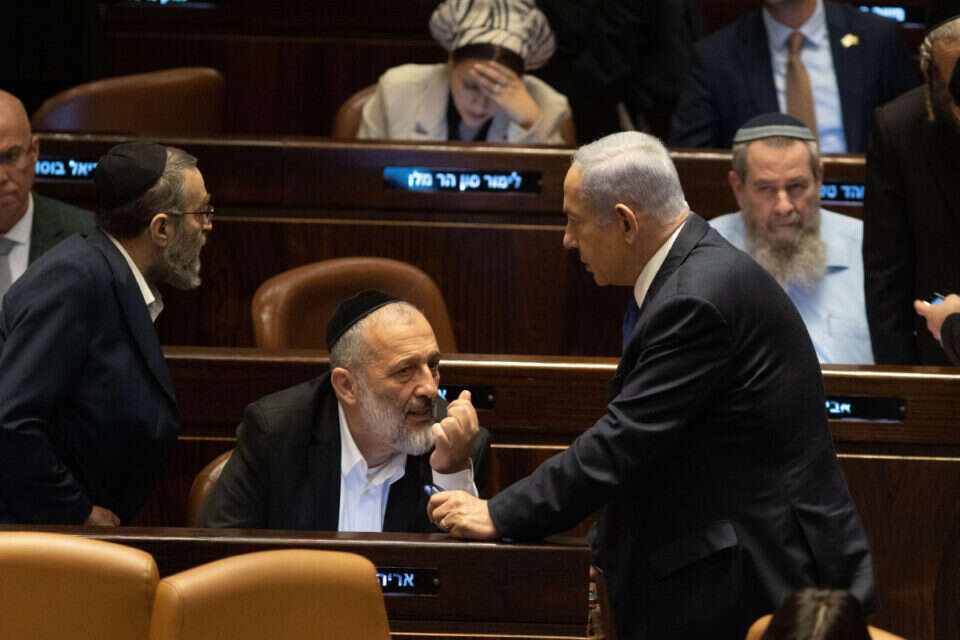 ראש הממשלה נתניהו עם הח"כים דרעי וגפני , אורן בן חקון