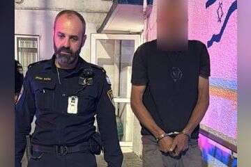 החשוד תושב טובא זנגרייה לאחר מעצרו , דוברות המשטרה