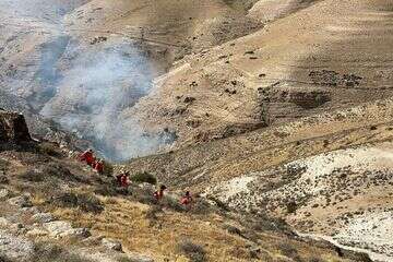 שריפה בנחל פרת , אשר חזן