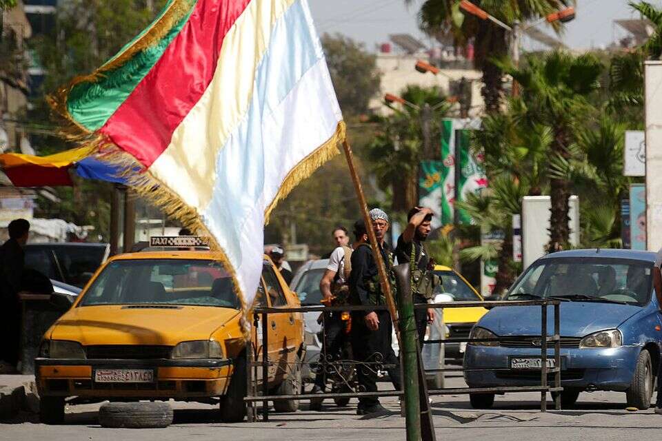 אנשי מליציה דרוזית בגרמאנה בדמשק , איי.אף.פי