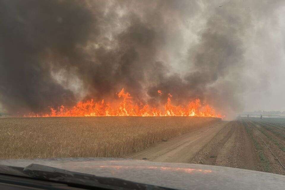 השריפה ליד מושב קלחים , מועצה האזורית מרחבים