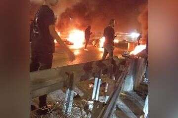 הצתות בכבישים במהלך מחאת בני העדה הדרוזית , ללא קרדיט