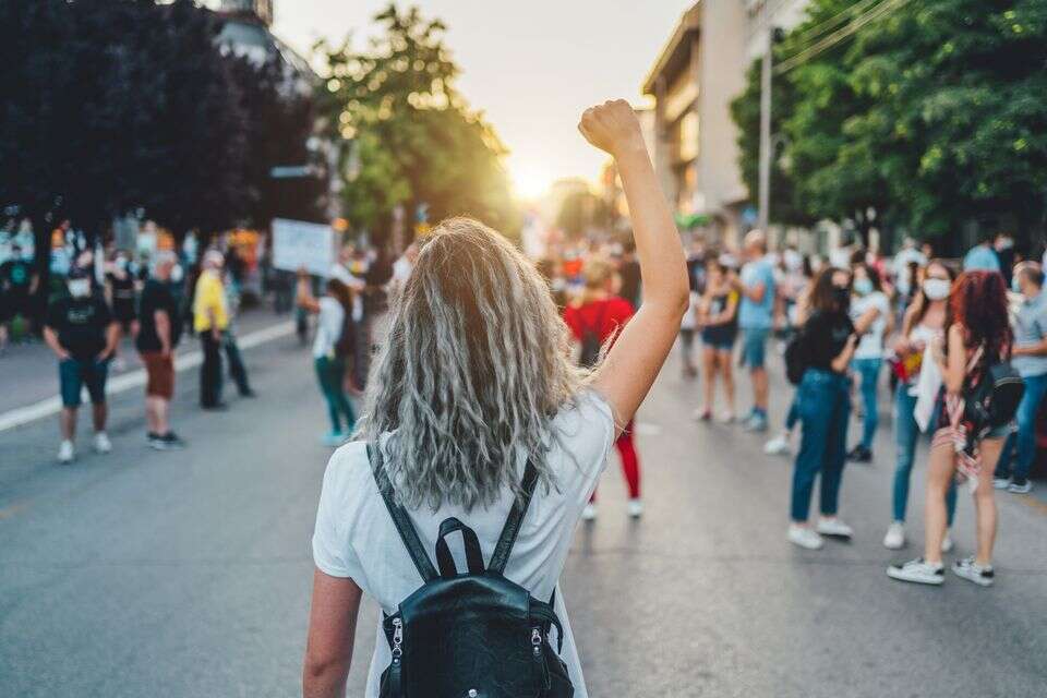 מחאה הפגנה נשים , istockphoto