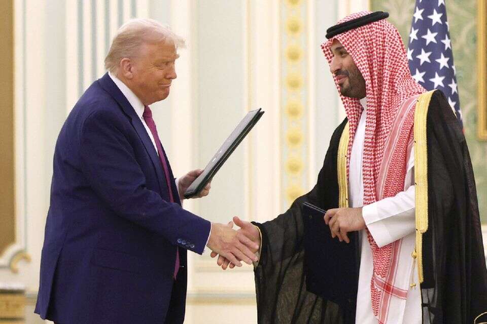 בן סלמאן וטראמפ. הגיאופוליטיקה תכריע צילום:  צילום: GettyImages