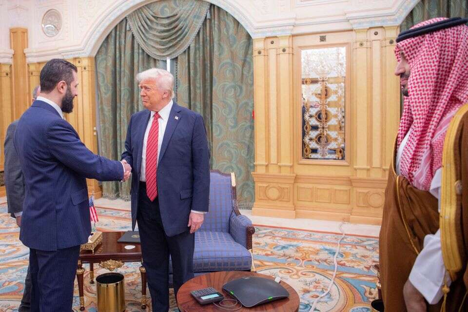 אל ג'ולאני וטראמפ בפגישתם האחרונה , אי.פי