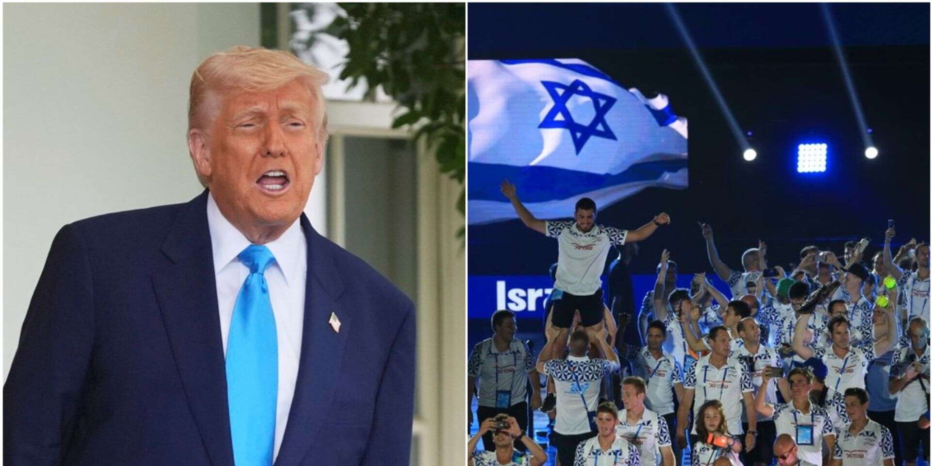 טקס פתיחת המכביה ודונלד טראמפ , אורן בן חקון ו-AP