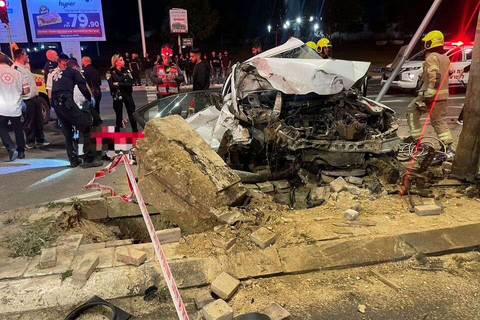 זירת התאונה בבאר שבע , דוברות מד"א