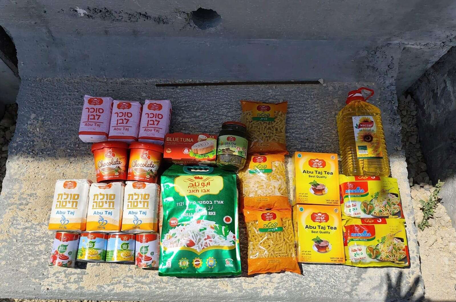  התוכן של חבילות הסיוע ההומניטרי צילום:  .